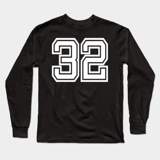 Number 32 for a sports team, group, or community Long Sleeve T-Shirt